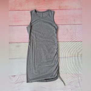 Lululemon Gray‎ Cinch It Dress 4/6 Ruched Mini Athleisure
